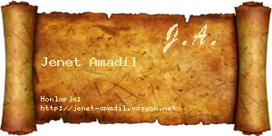 Jenet Amadil névjegykártya